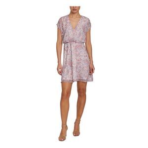 SAGE COLLECTIVE Womens White Elastic Waist Lined Mini Dress Petites 0P